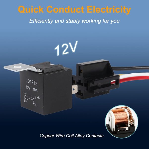 DIANN 4 Pin SPST Relay Harness Sockets-1