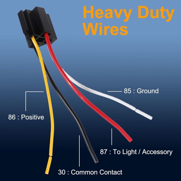 DIANN 4 Pin SPST Relay Harness Sockets-3