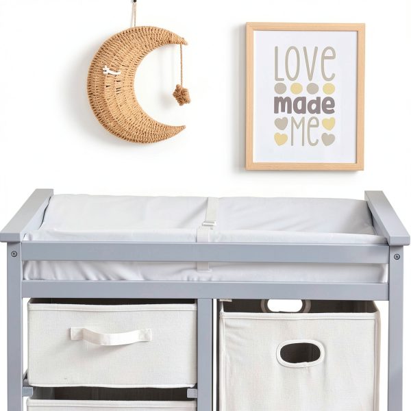 Changing Table Pad Badger Basket PU Waterproof-5