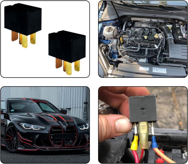 Hirificing Automotive Relay Coil 12VDC 35A-5