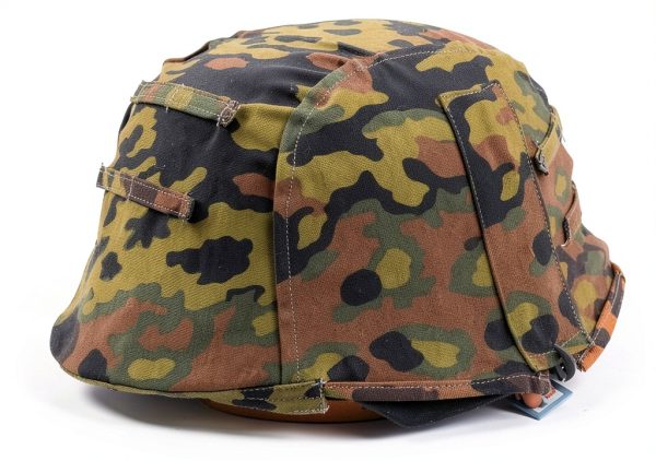 WWII German Helmet Cover CLAYHU Cotton Camouflage-0