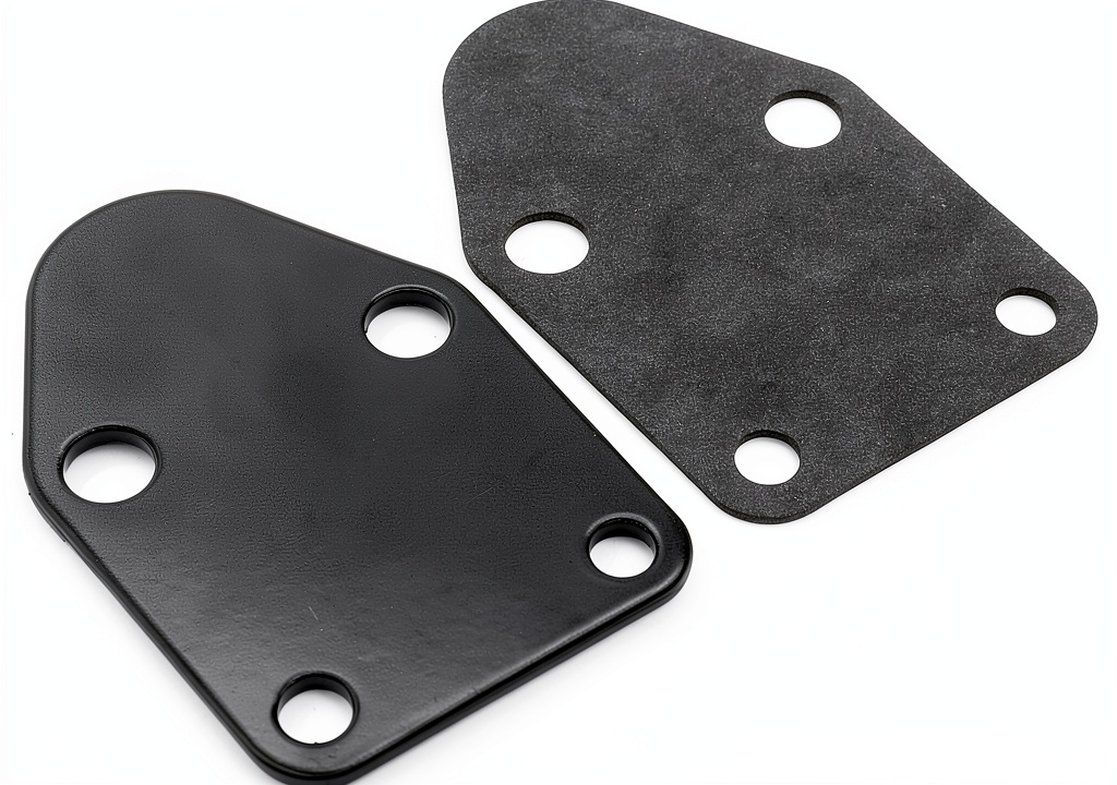 GSKMOTOR stainless steel fuel pump plate installed in a car engine