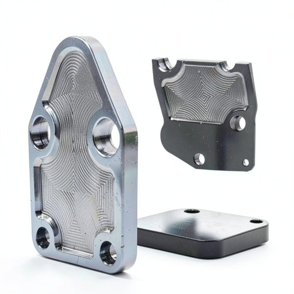 BIGLKNM Fuel Pump Mounting Plate Kit C092 Black Anodized 6061 Aluminum-5
