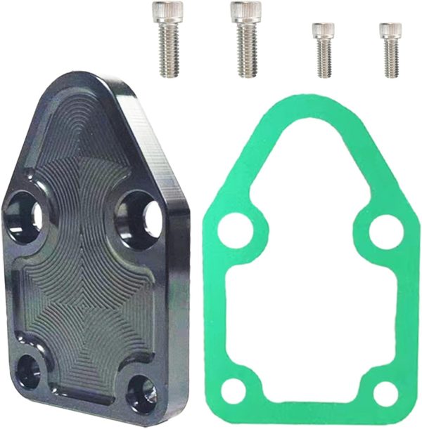 BIGLKNM Fuel Pump Mounting Plate Kit C092 Black Anodized 6061 Aluminum-1