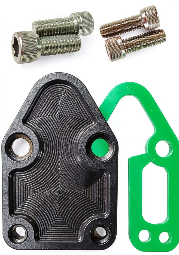 BIGLKNM Fuel Pump Mounting Plate Kit C092 Black Anodized 6061 Aluminum-0