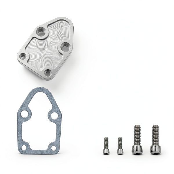 Fuel Pump Mounting Plate MEMOEO Aluminum Universal Fit for Gen 1 Chevy-1