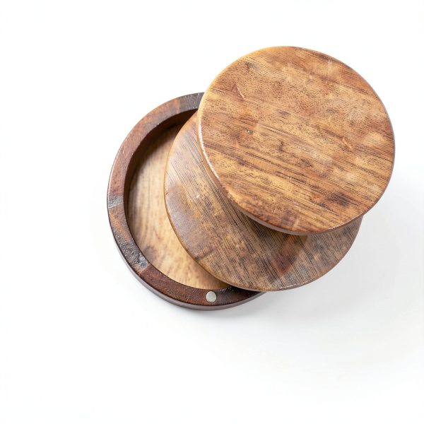 Salt Cellar MeowAroma Acacia Wood 8.5 oz with Magnetic Swivel Lid-2