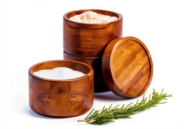 Rachael Ray Pantryware Wood Salt Cellar Stacking Set 3-Piece Brown-6