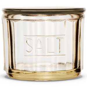 Creative Co-Op Round Pressed Glass Salt Cellar Dishwasher Safe-0