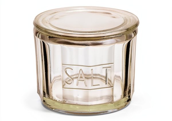 Creative Co-Op Round Pressed Glass Salt Cellar Dishwasher Safe-4