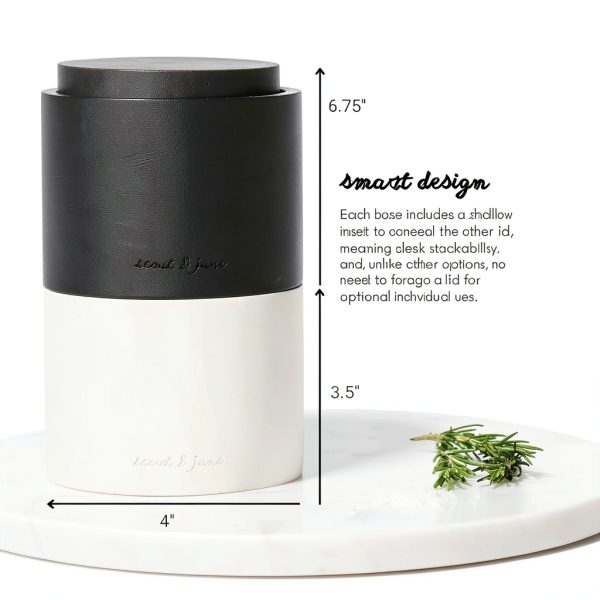Stone Salt Cellar by scout & june Stackable Concrete 4" x 3.5"-2