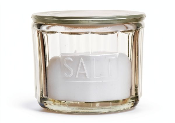 Creative Co-Op Round Pressed Glass Salt Cellar Dishwasher Safe-2