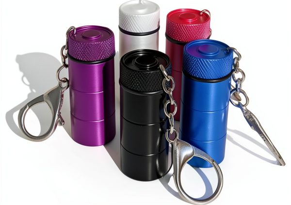 Mini Aluminum Spice Dispensers Set Black Leakproof Travel Container-2