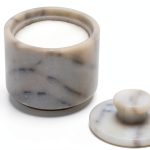 Marble Salt Cellar White 3" x 3" by Fox Run – Natural Marble, Reusable-0