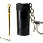 Mini Aluminum Spice Dispensers Set Black Leakproof Travel Container-0