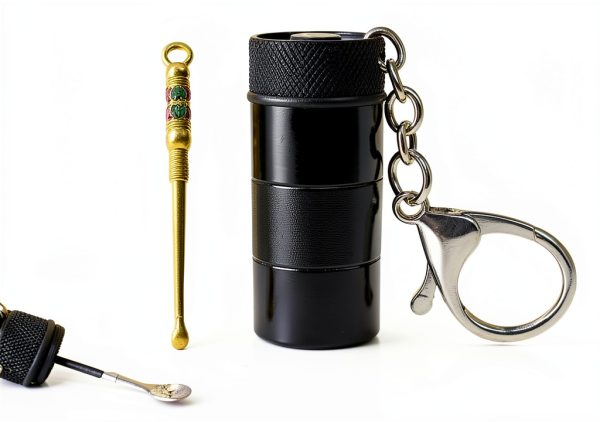 Mini Aluminum Spice Dispensers Set Black Leakproof Travel Container-0